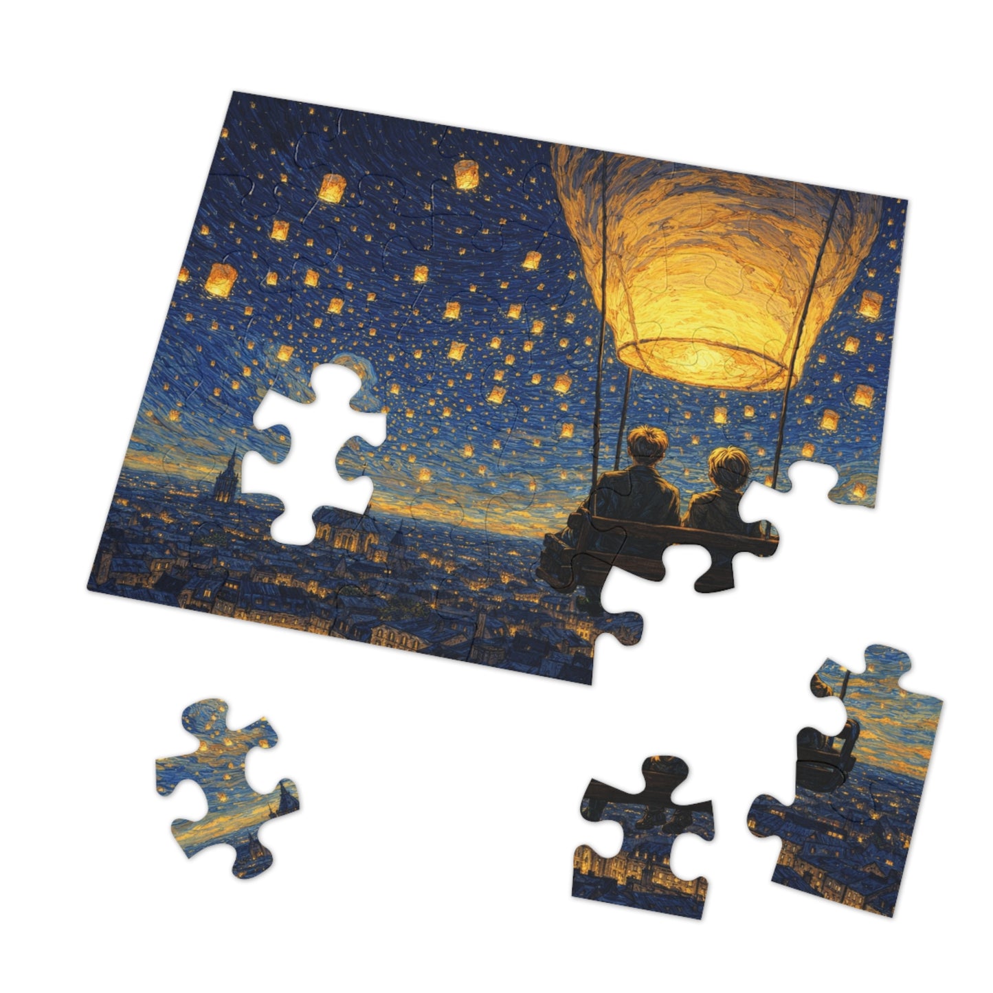 Lantern Sky Serenade: A Quiet Ride for Two