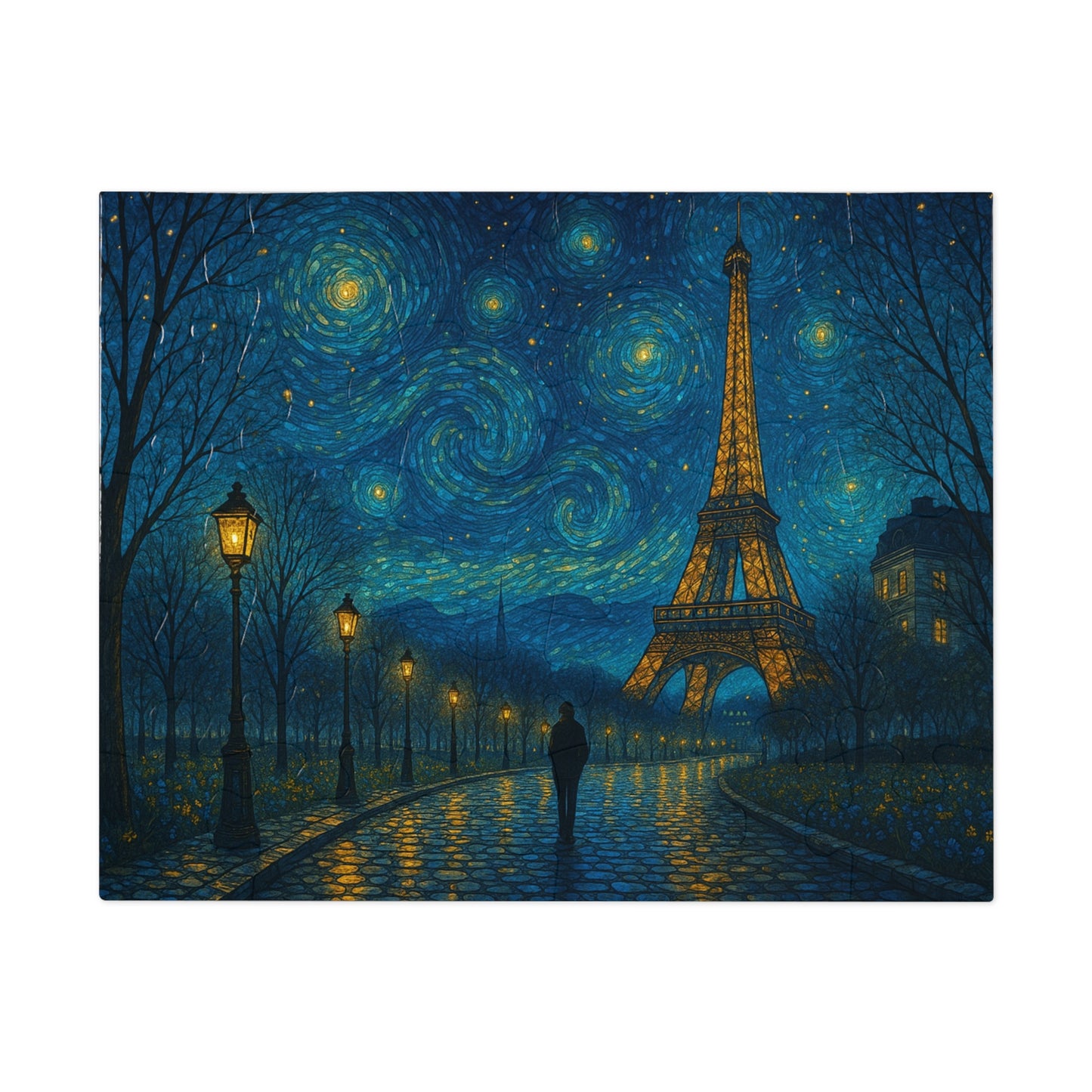 Starry Night Over the Eiffel Tower: A Parisian Dream