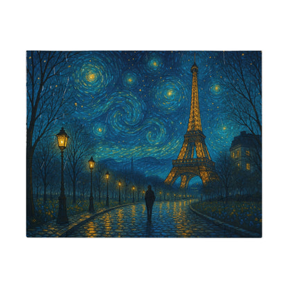 Starry Night Over the Eiffel Tower: A Parisian Dream