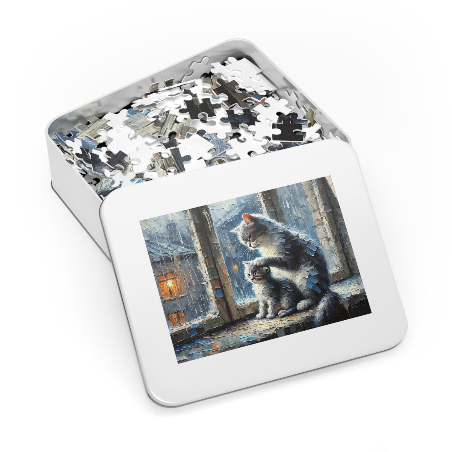 Rain Window Cat Duet