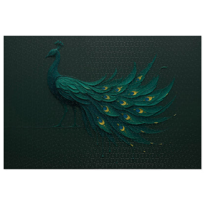 Peacock in Motion — Emerald Drip