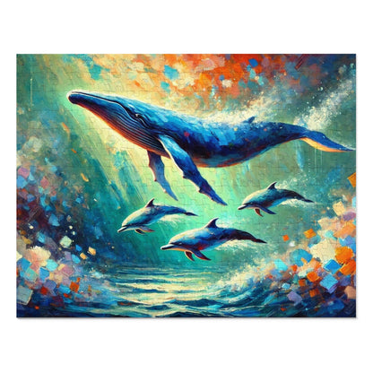 Ocean Dreams: A Whale's Ballet with Dolphins