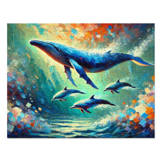 Ocean Dreams: A Whale's Ballet with Dolphins
