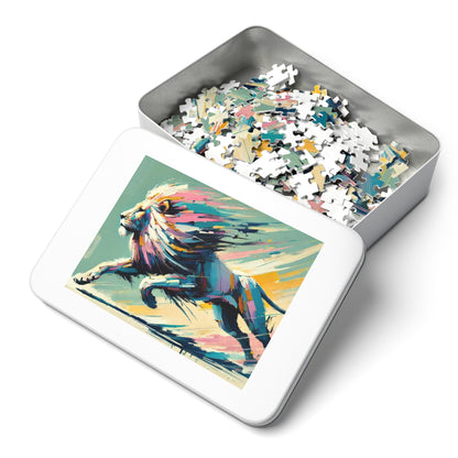 Majestic Momentum: The Racing Lion