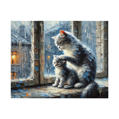 Rain Window Cat Duet