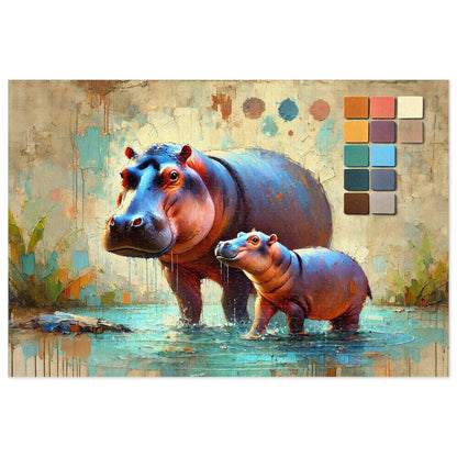 A Hippo Duo: In the Heart of the Wetlands