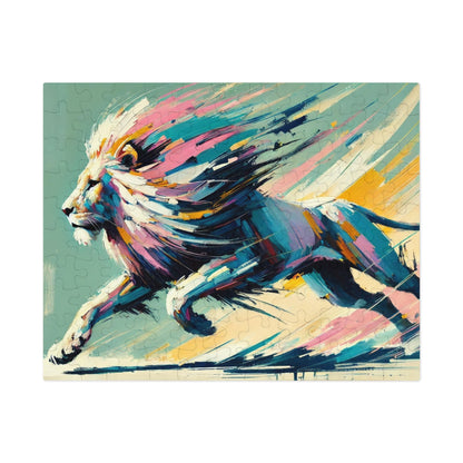 Majestic Momentum: The Racing Lion