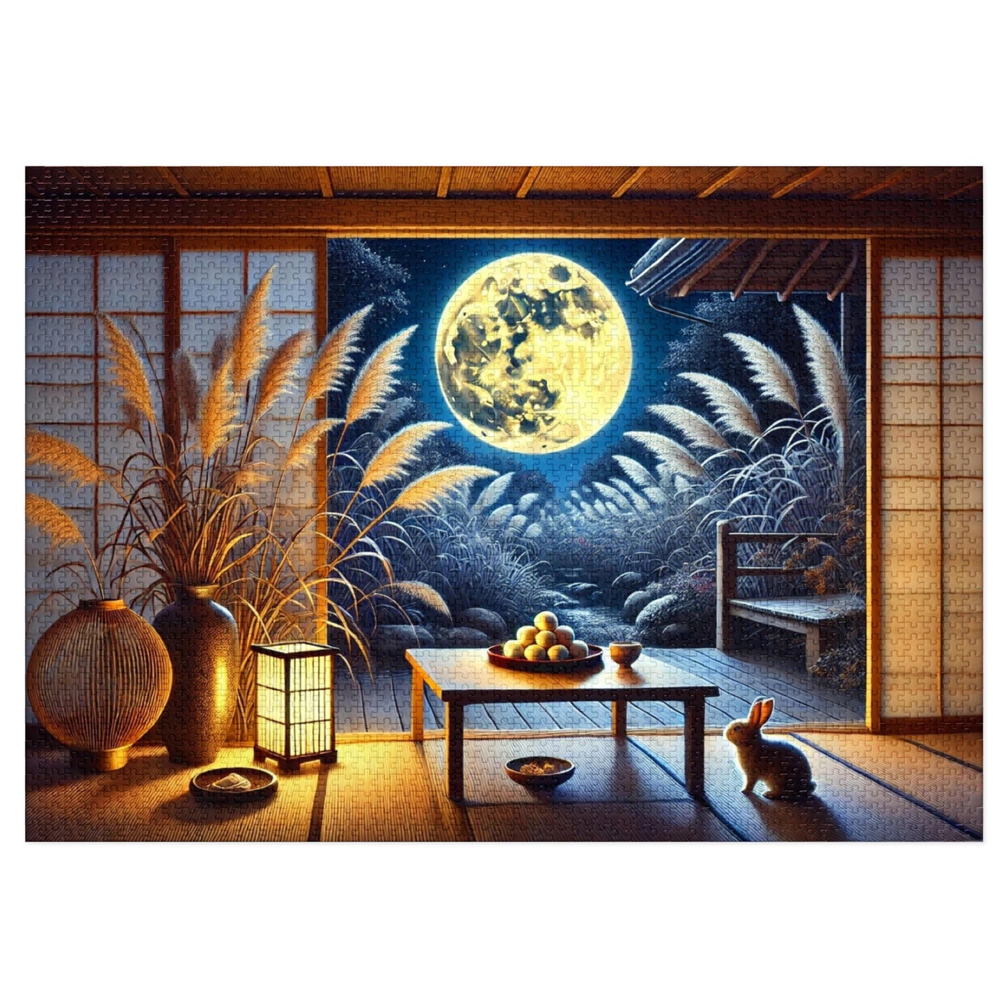 Moonlit Reverence: A Juugoya Night in Autumn Silence