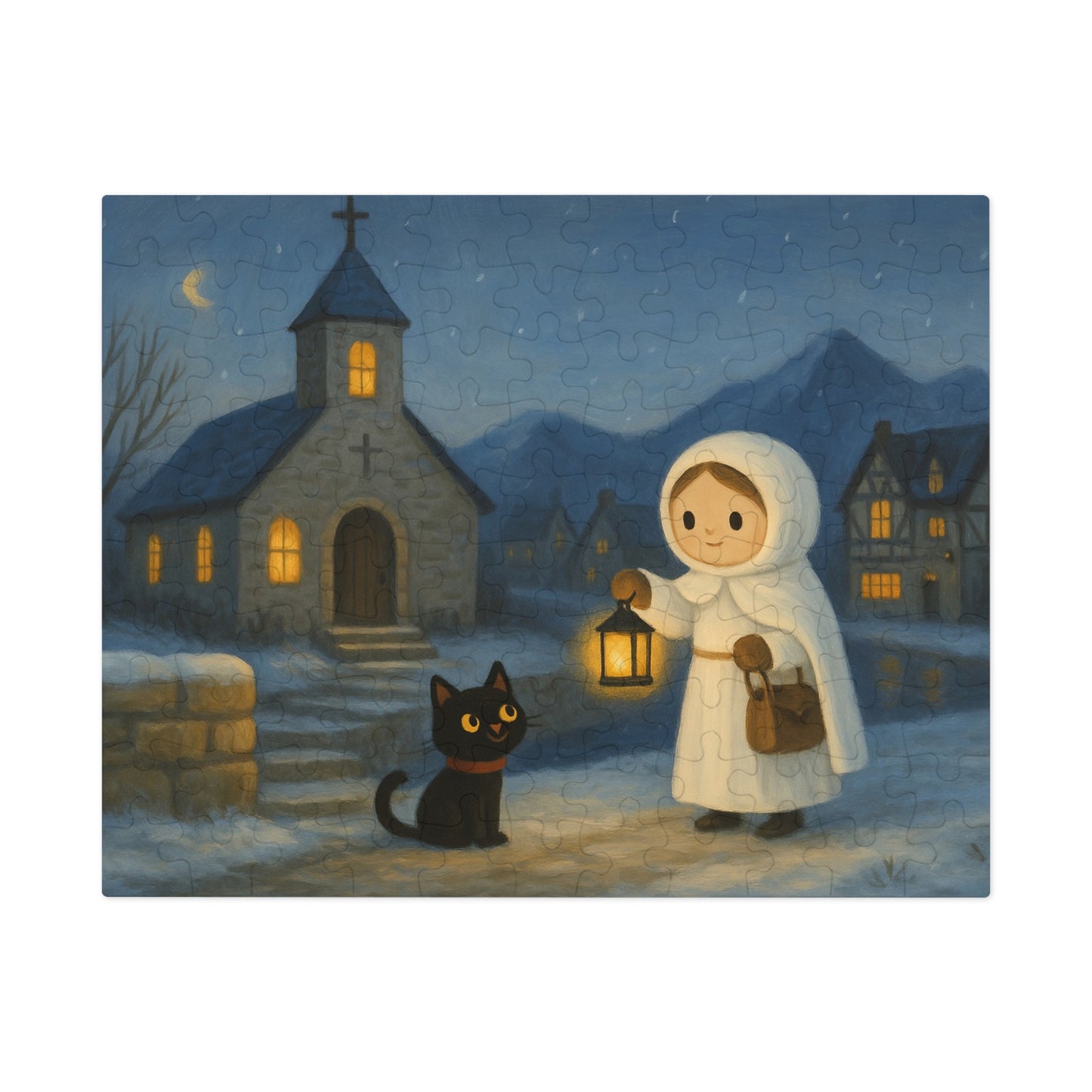 Little Black Cat Journeys: A Winter Chapel Tale