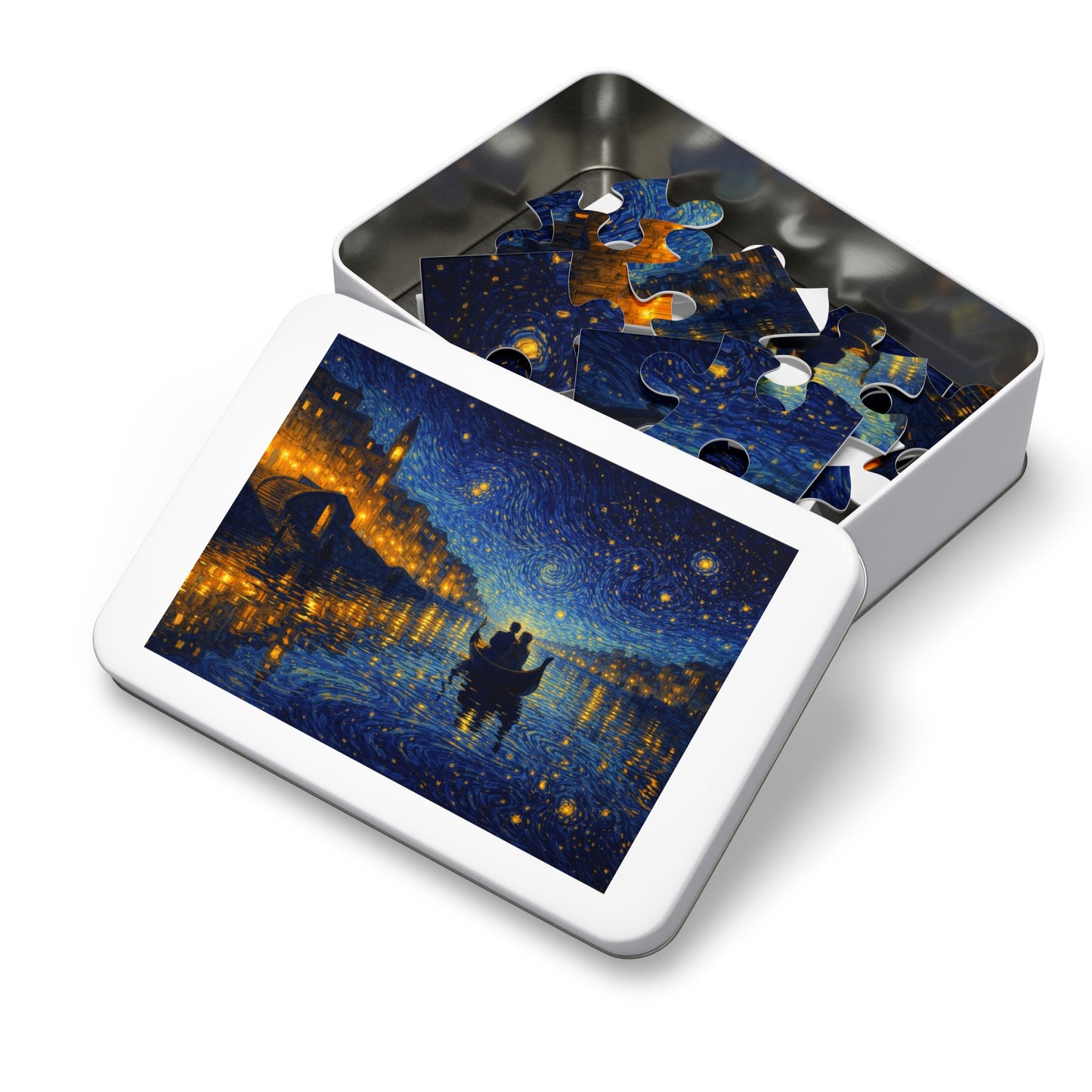 Star-Swirled Gondola: Night on the Golden Canal