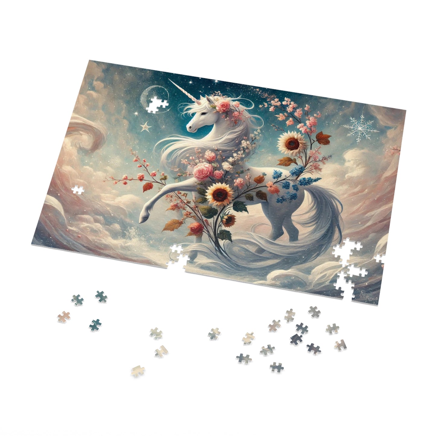 Moonlit Unicorn: A Celestial Dance Through the Seasons