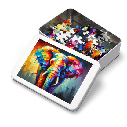 Rainbow Elephant: A Palette Knife Portrait