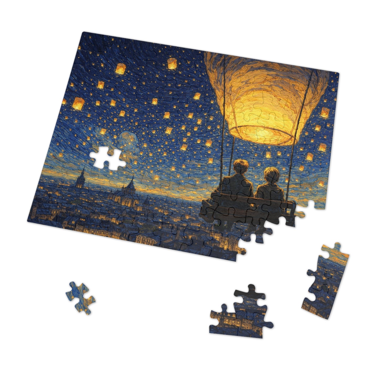 Lantern Sky Serenade: A Quiet Ride for Two