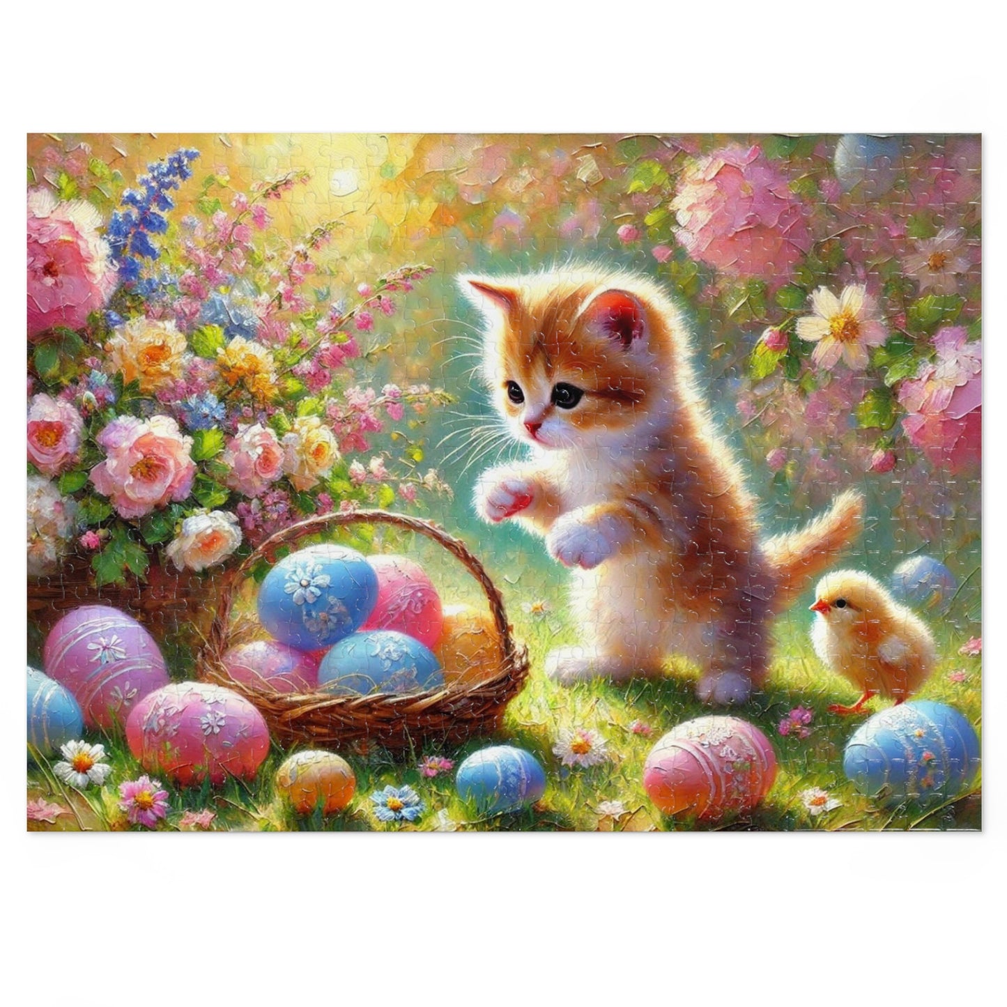 Sunlit Easter: A Furry and Feathery Friendship