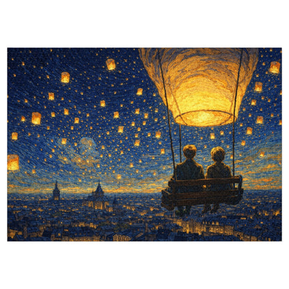 Lantern Sky Serenade: A Quiet Ride for Two