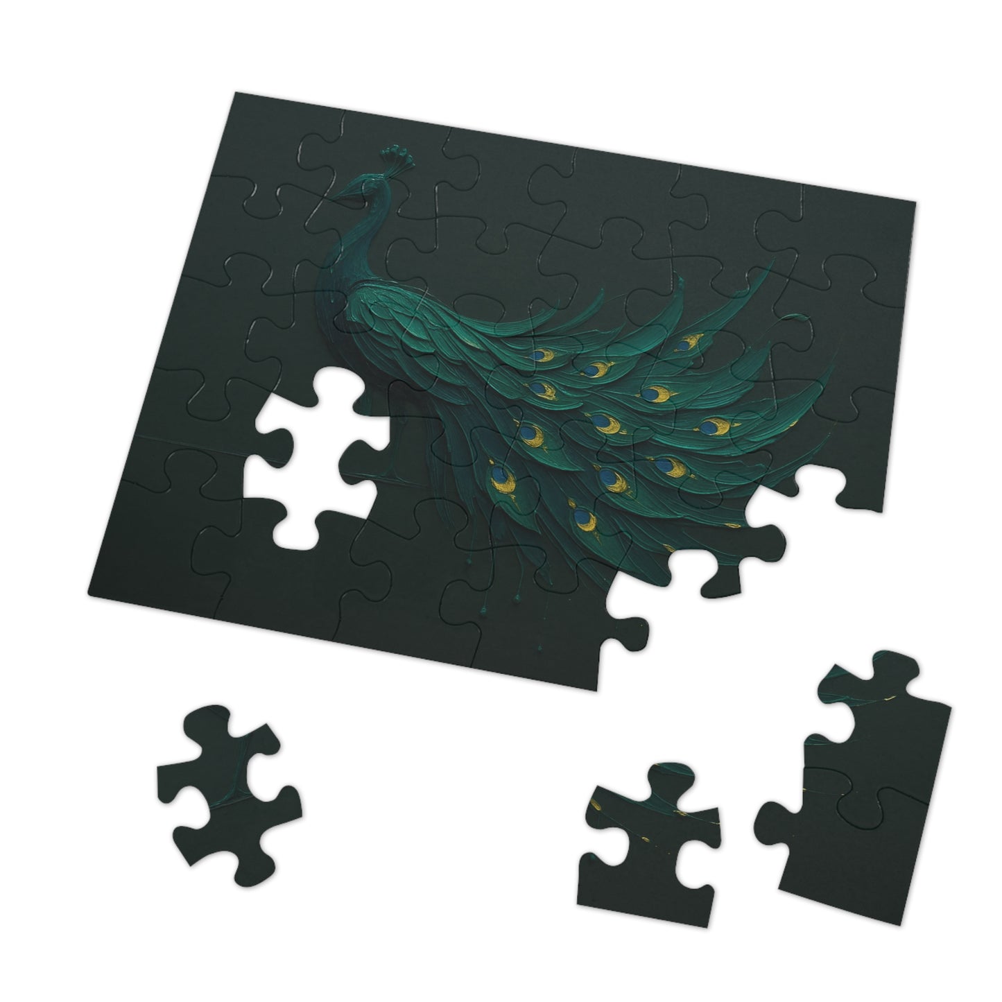 Peacock in Motion — Emerald Drip