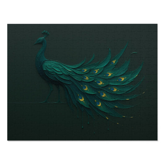Peacock in Motion — Emerald Drip