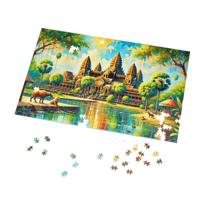 Timeless Reflections: Angkor Wat in Light and Water