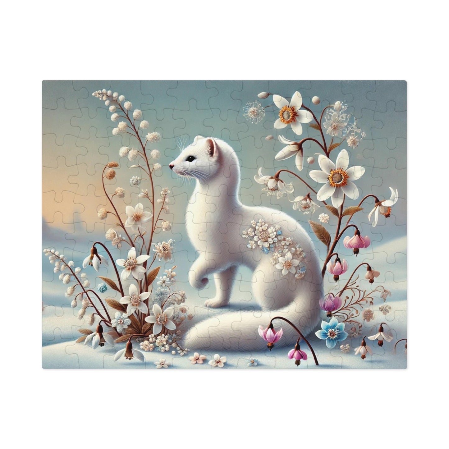 Winter Whispers: The White Weasel and the Flowers of Frost