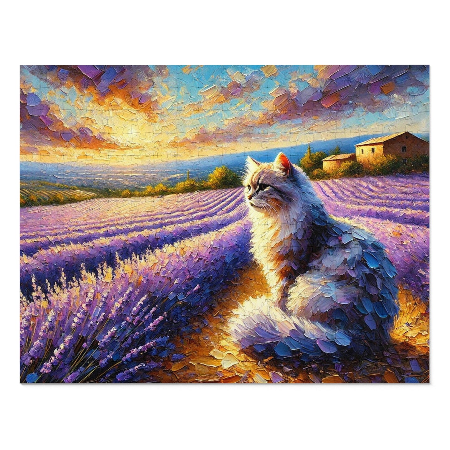 A Cat Among the Lavender Fields in Provence