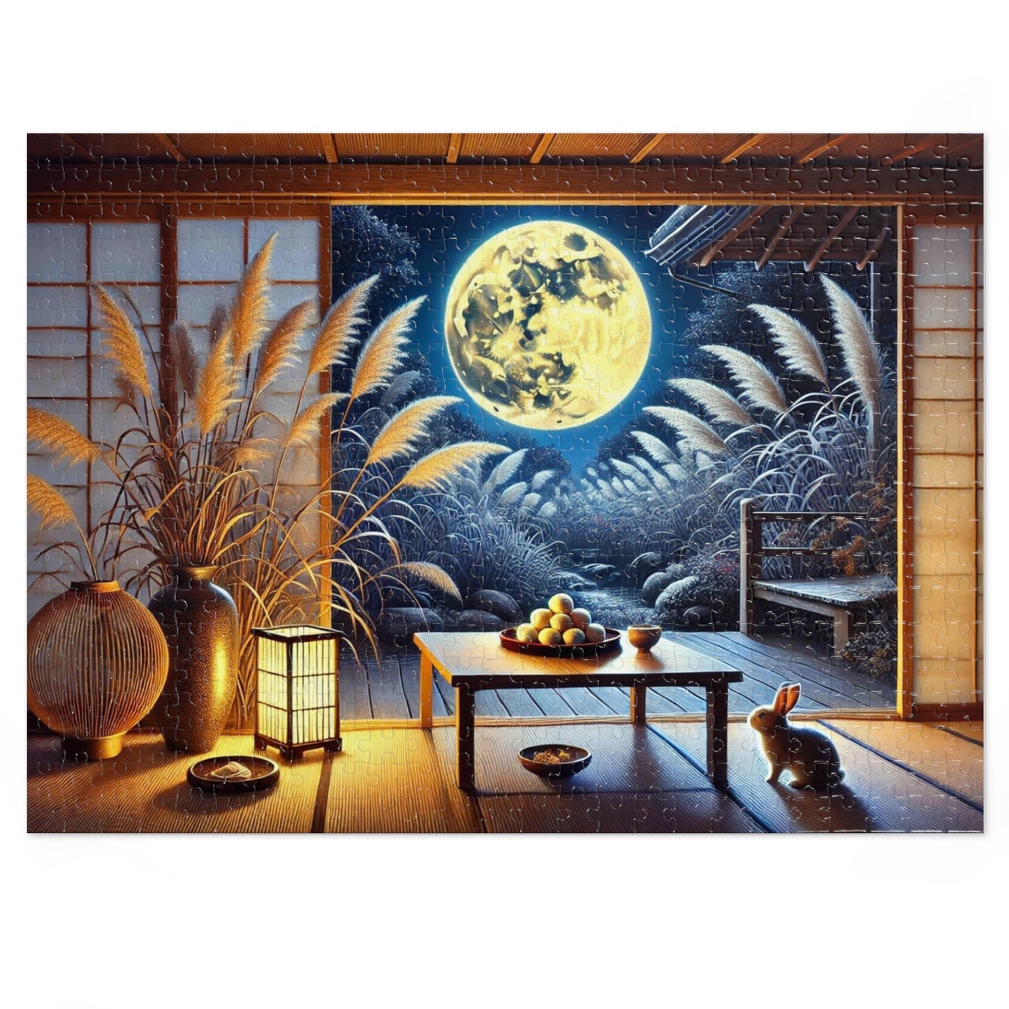 Moonlit Reverence: A Juugoya Night in Autumn Silence