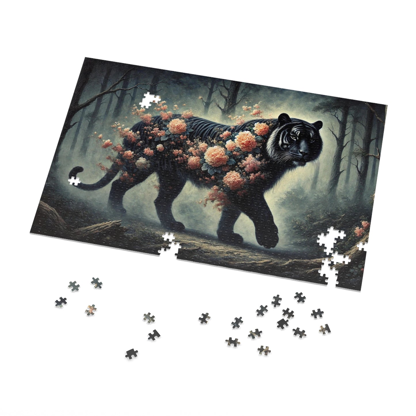 The Floral Tiger: Blossoms in the Shadows