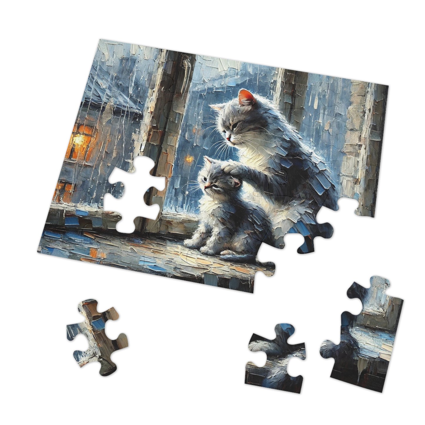 Rain Window Cat Duet