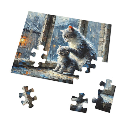 Rain Window Cat Duet