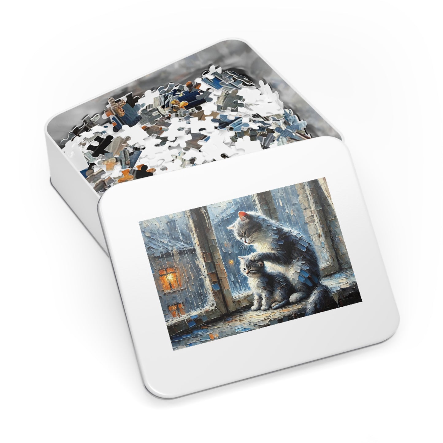 Rain Window Cat Duet