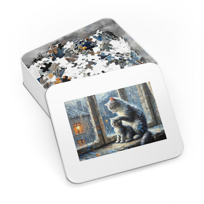 Rain Window Cat Duet