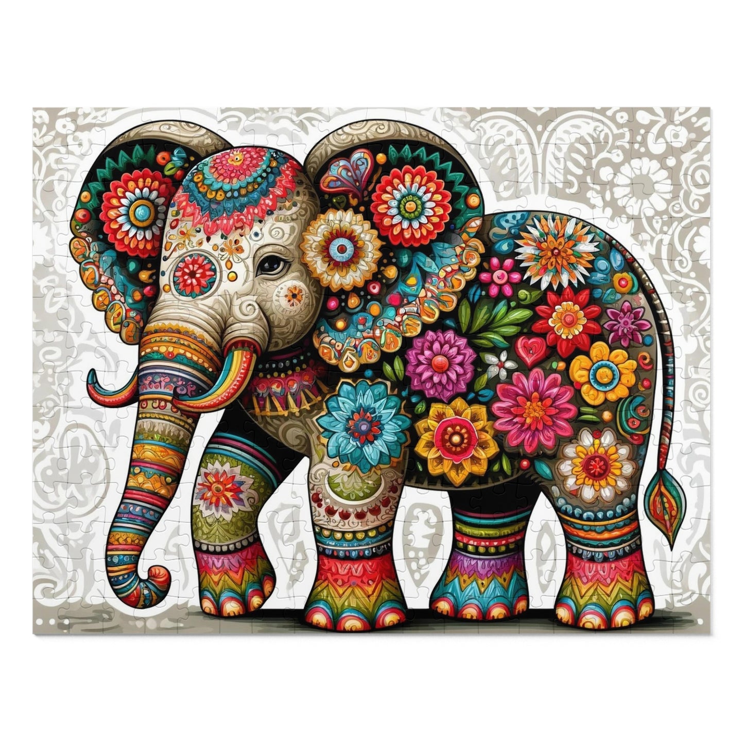 The Floral Elephant: A Symphony of Colors