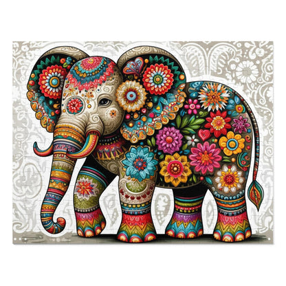 The Floral Elephant: A Symphony of Colors