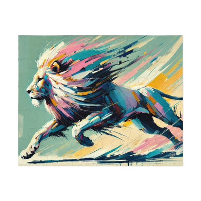 Majestic Momentum: The Racing Lion
