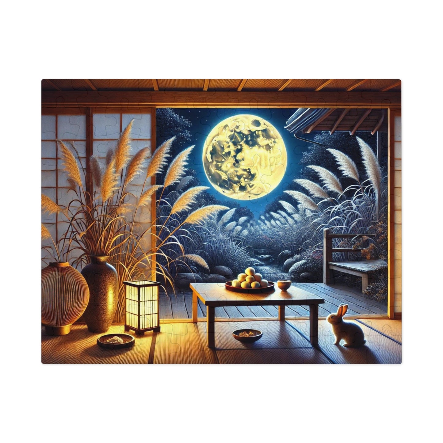 Moonlit Reverence: A Juugoya Night in Autumn Silence