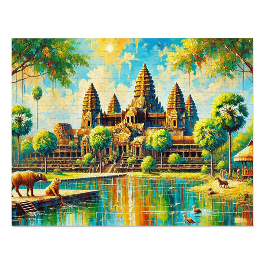 Timeless Reflections: Angkor Wat in Light and Water