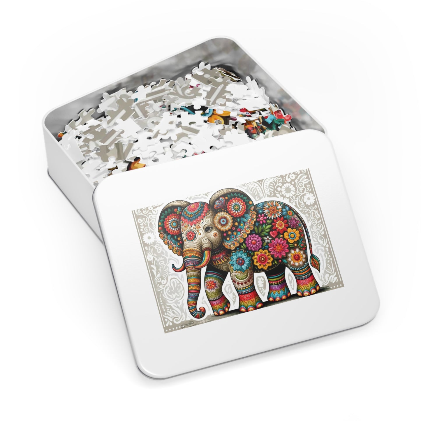 The Floral Elephant: A Symphony of Colors