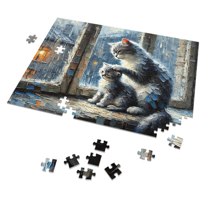 Rain Window Cat Duet