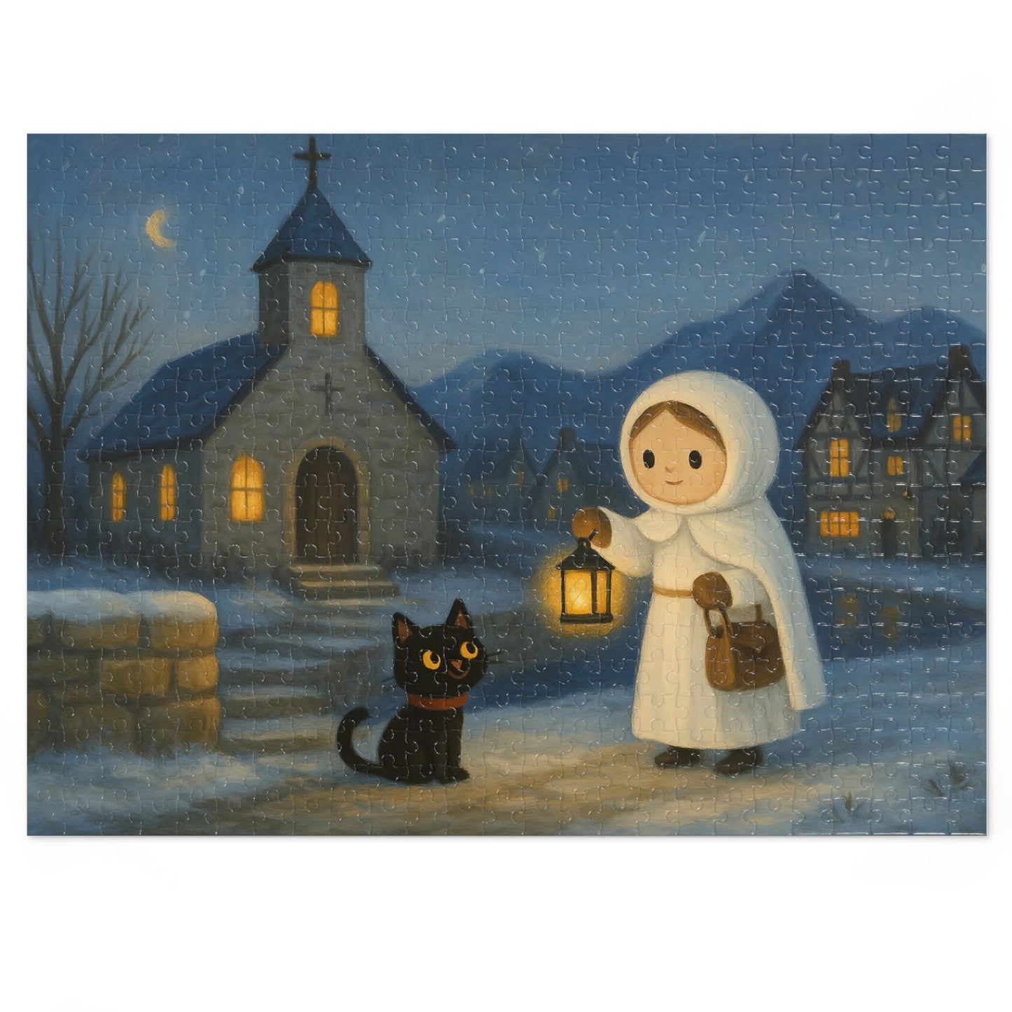 Little Black Cat Journeys: A Winter Chapel Tale