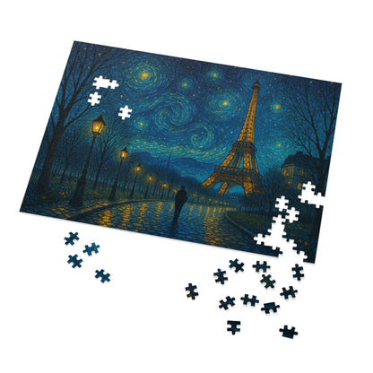 Starry Night Over the Eiffel Tower: A Parisian Dream
