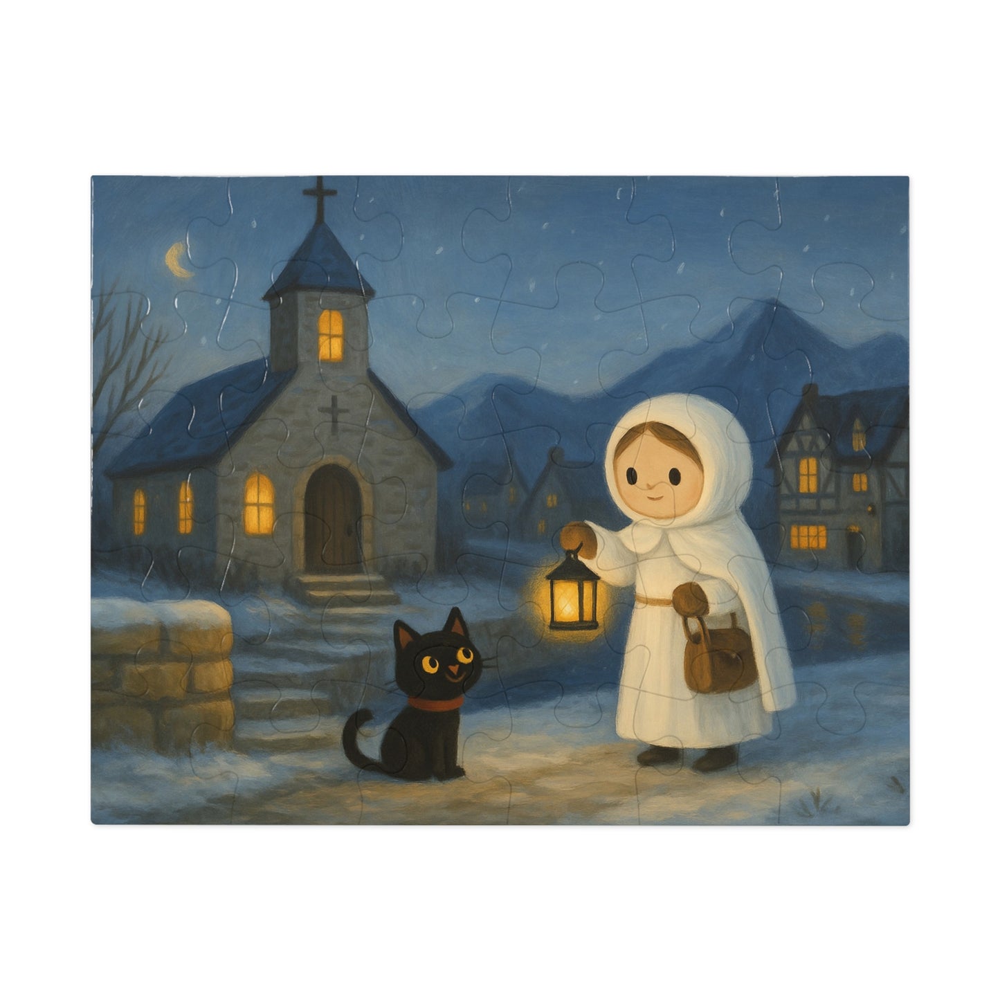 Little Black Cat Journeys: A Winter Chapel Tale