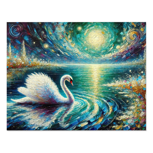 Moonlit Waters: The Grace of the Swan