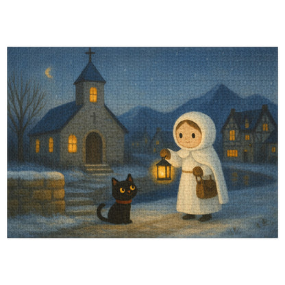 Little Black Cat Journeys: A Winter Chapel Tale