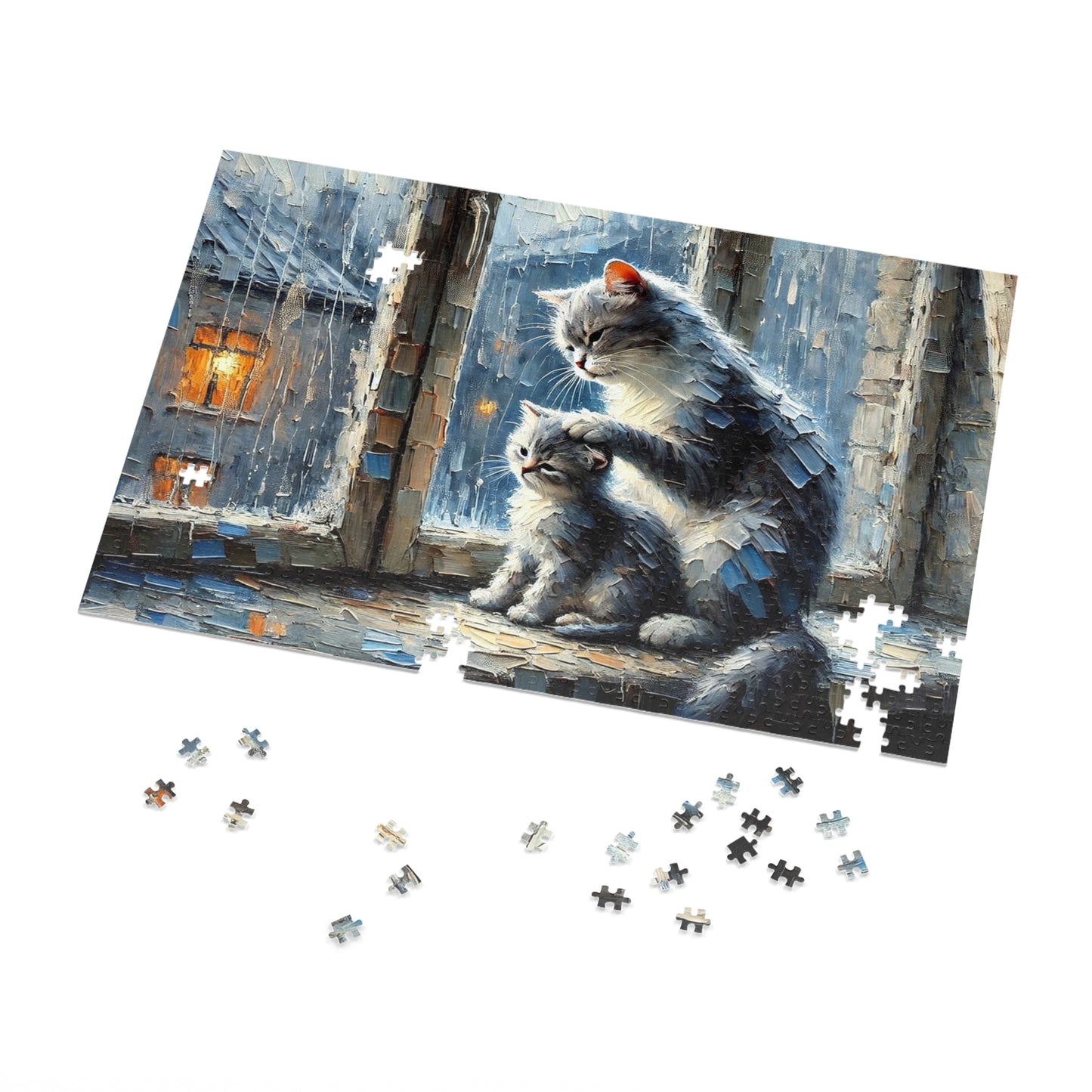 Rain Window Cat Duet