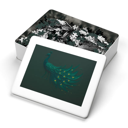Peacock in Motion — Emerald Drip