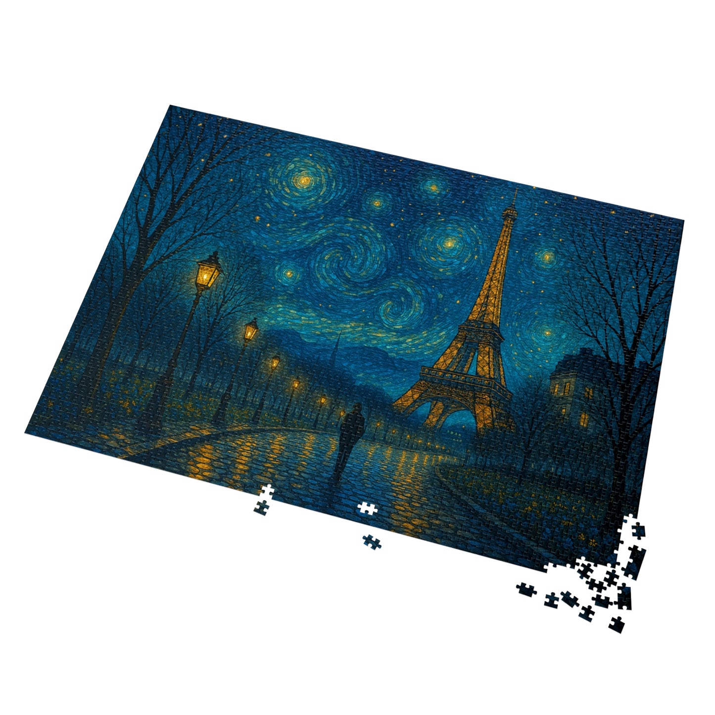Starry Night Over the Eiffel Tower: A Parisian Dream