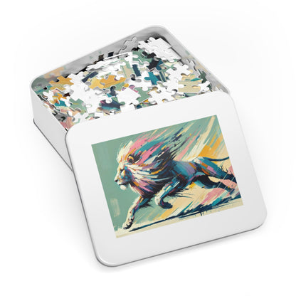 Majestic Momentum: The Racing Lion