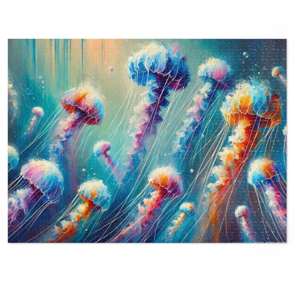 Ethereal Drift: Jellyfish in the Watercolor Deep