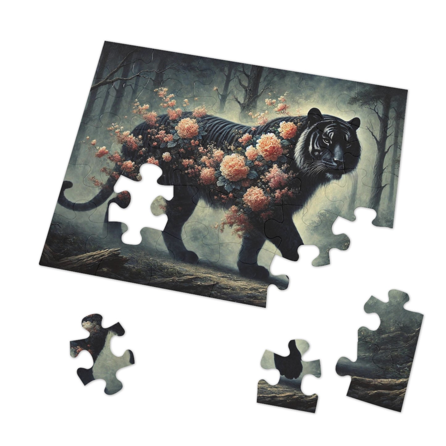 The Floral Tiger: Blossoms in the Shadows