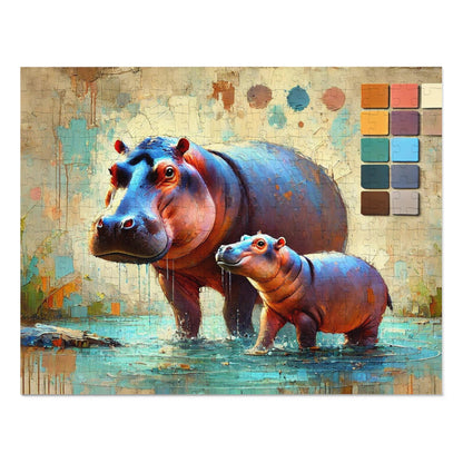 A Hippo Duo: In the Heart of the Wetlands