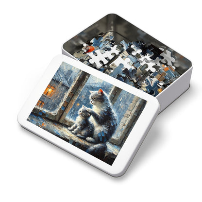 Rain Window Cat Duet